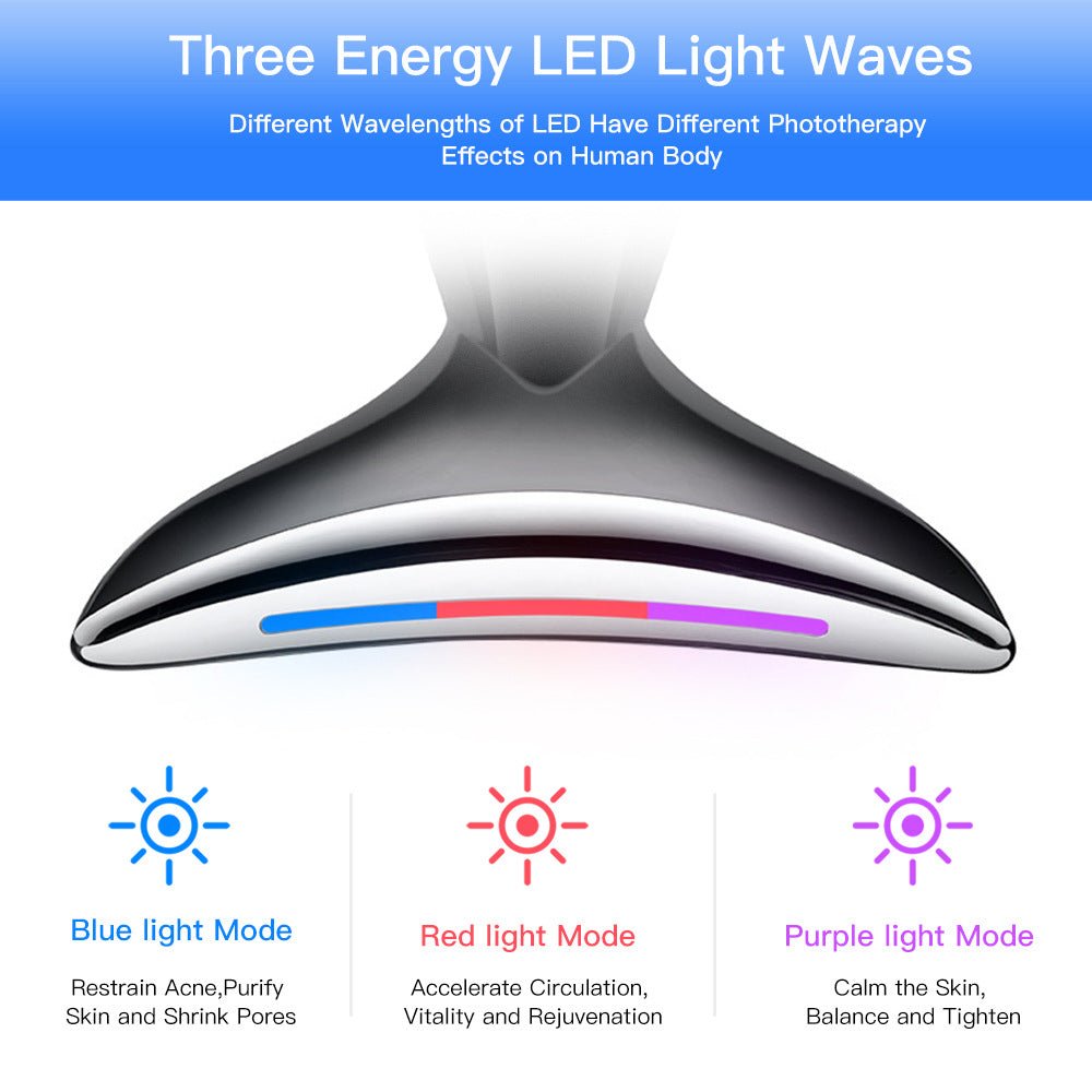 Appareil EMS Lifting Cou & Visage - Photothérapie LED 3 Couleurs - Tout & Co